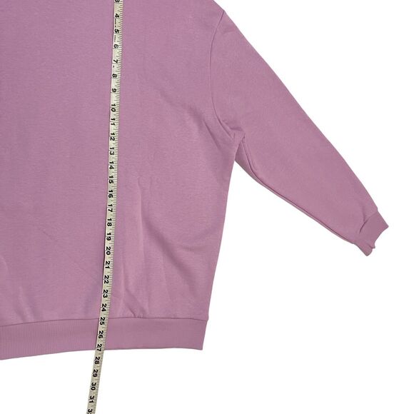 Adidas Originals Women's Adicolor Trefoil Bliss Lilac Sweatshirt Hoodie XL New - Picture 5 of 6